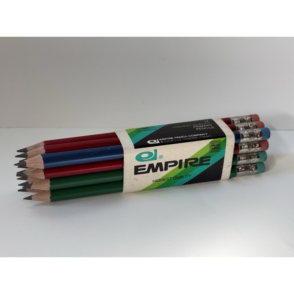 Empire Husky Unused Thick Primary Pencil 683 USA 12-Pack Anchord Lead Vintage